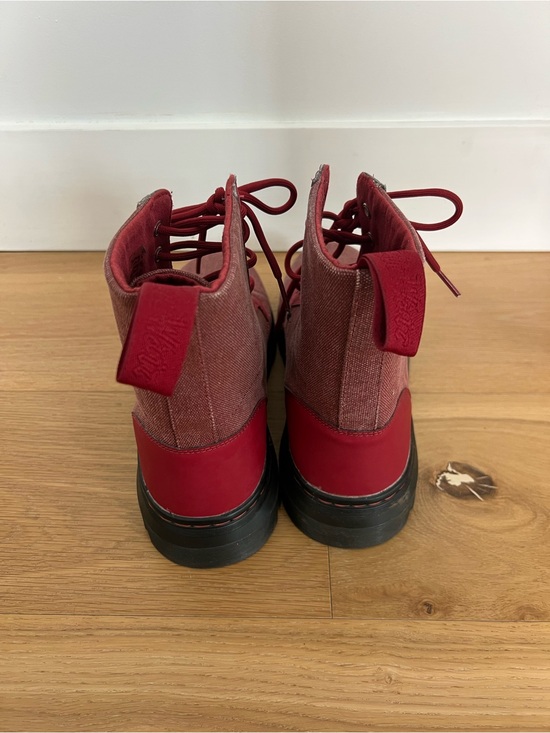 Men’s DR MARTENS Combs Red* Canvas + Kanga Combat Boots main image 5